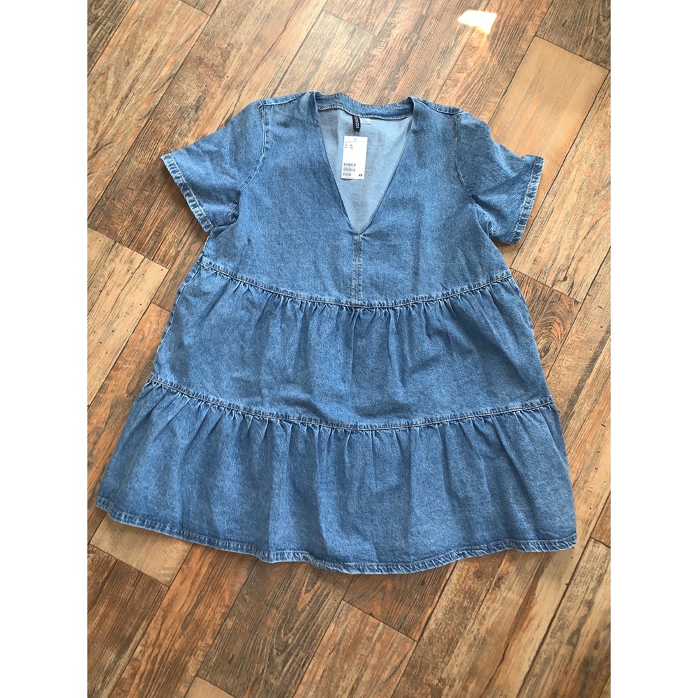 Denim baby doll dress